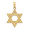 14K Yellow Gold Star of David Pendant Charm Jewelry 26mm x 17mm